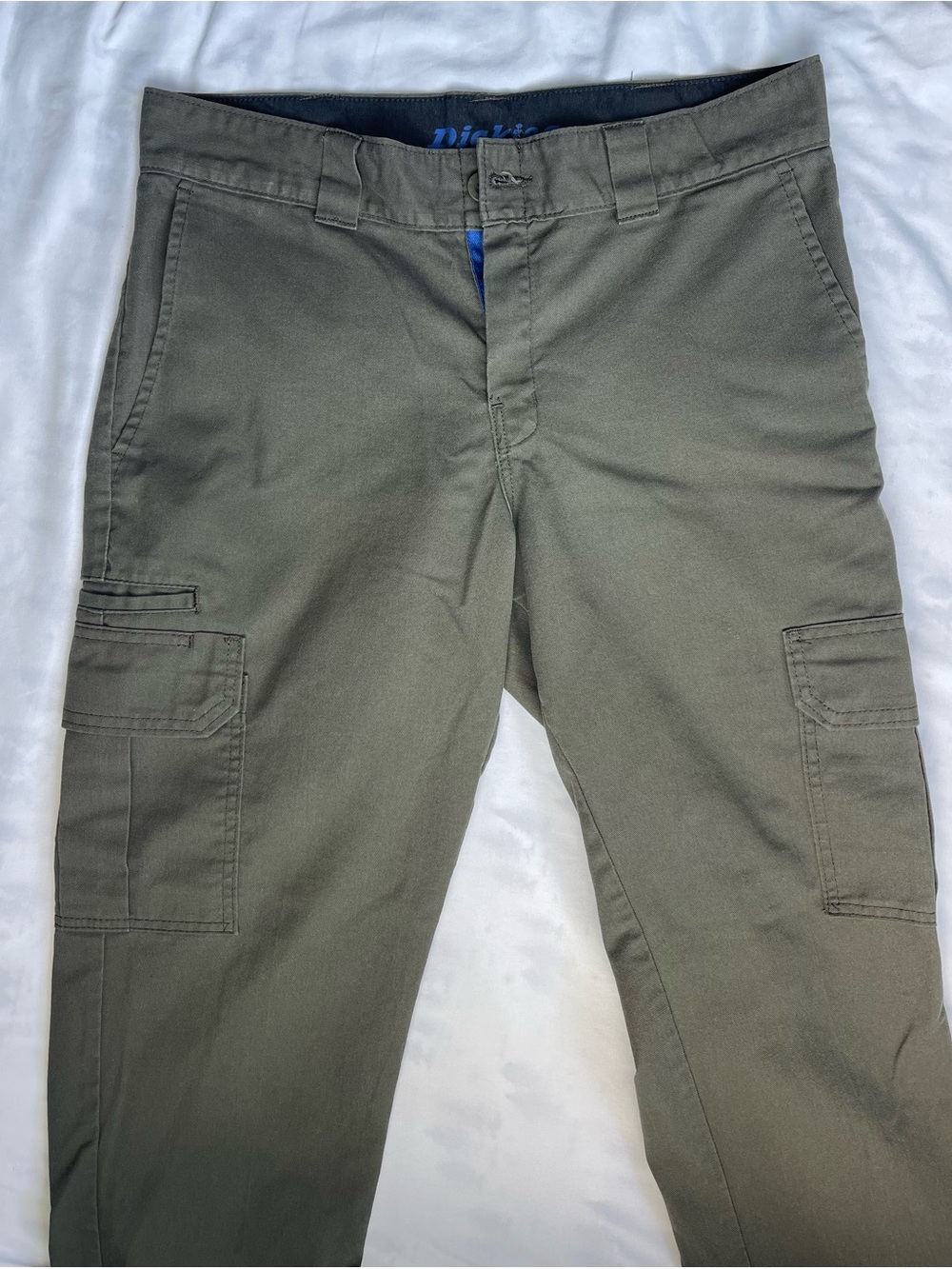 Dickies Men's Olive Green Cargo Work Pants - Picture 2 of 10